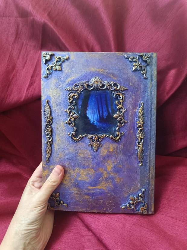 Jurnal handmade B5 Arborele Vieții, stil fantasy