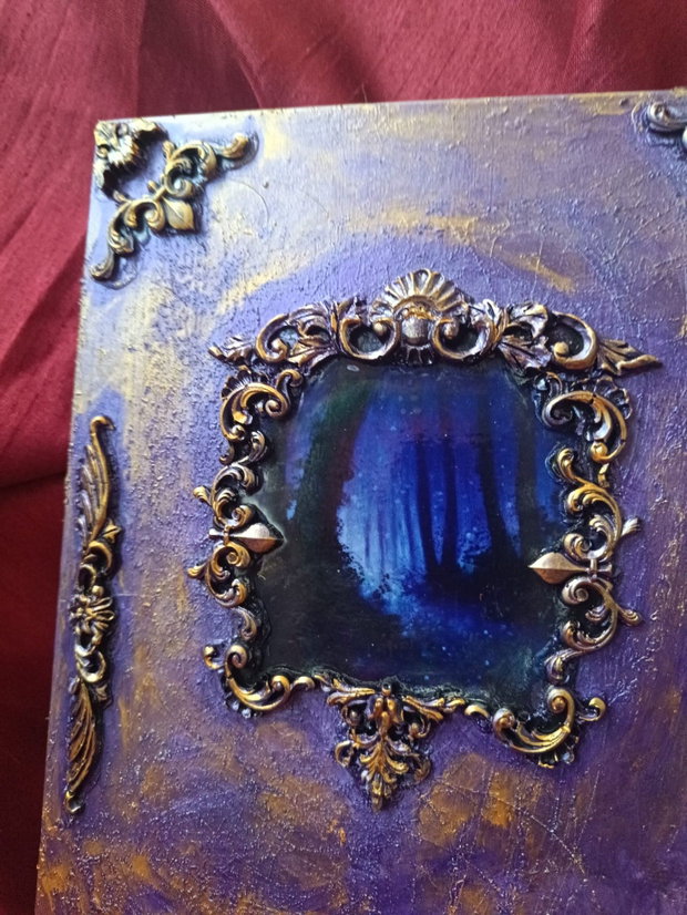 Jurnal handmade B5 Arborele Vieții, stil fantasy