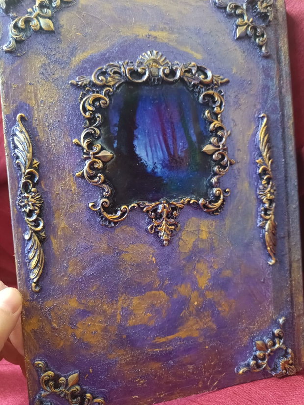 Jurnal handmade B5 Arborele Vieții, stil fantasy