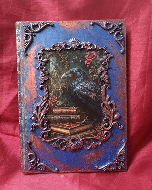 Jurnal handmade B5 cu corb, stil gotic victorian