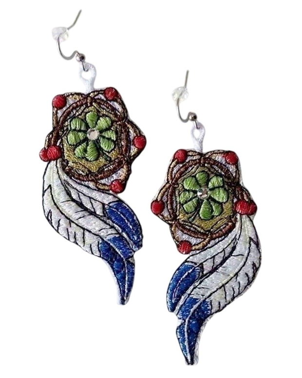 Cercei Dreamcatcher cu Trifoi