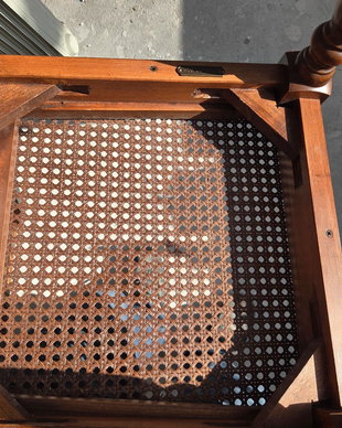 Scaun Vintage Italian MOD. DEPOSITATO - Ratan Vienez Original, Lemn Masiv