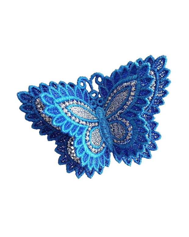 Brosa Fluture Albastru Dublu