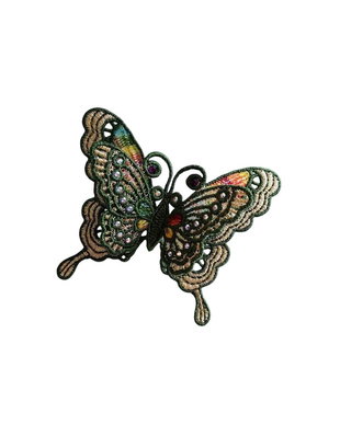 Brosa Fluture 3D Elegant cu Cristale