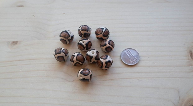 Lot 10 mărgele ceramice rotunde
