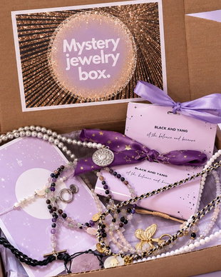 Cutie cadou surpriză Jewelry Mystery Box  Bijuterii din pietre naturale și accesorii din oțel inoxidabil