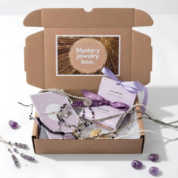Cutie cadou surpriză Jewelry Mystery Box Bijuterii din pietre naturale și accesorii din oțel inoxidabil