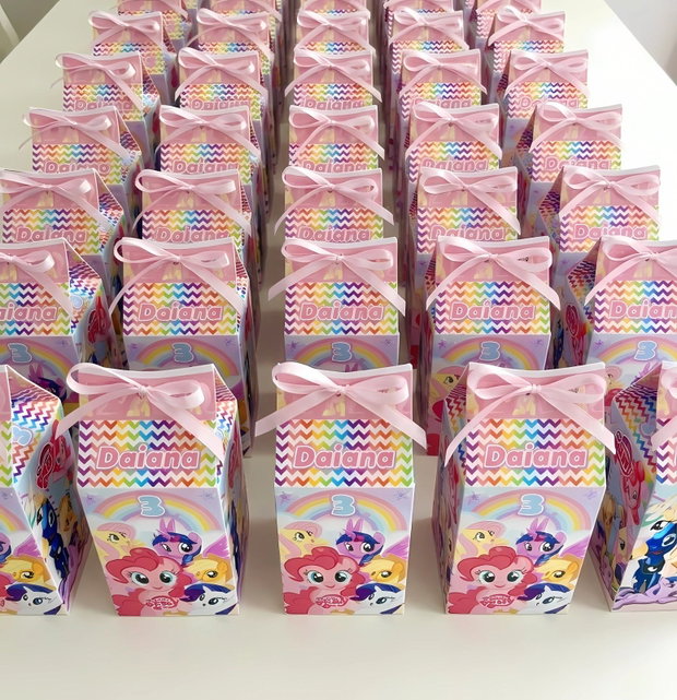 Cutii pentru dulciuri My Little Pony personalizate, aniversări și petreceri