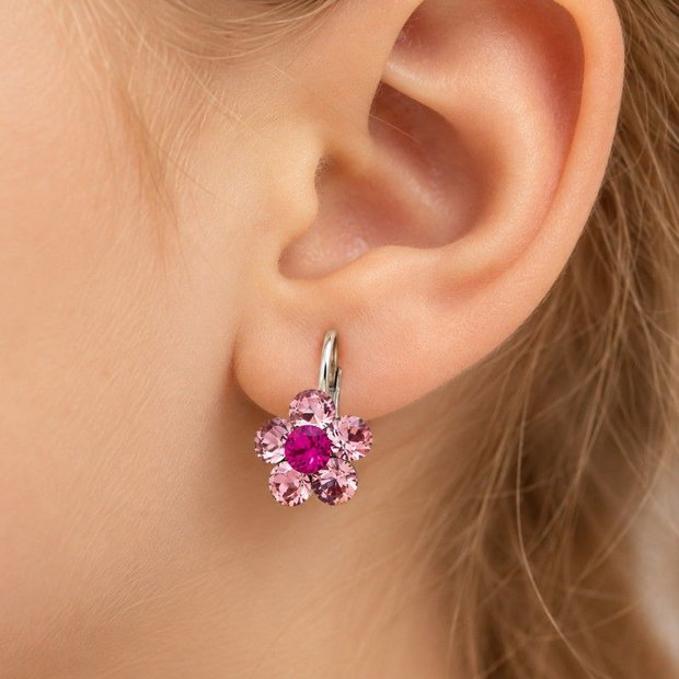 Cercei handmade Mini Floricele Argint 925