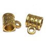 Margele din metal cu agatatoare, auriu antichizat, 10x6x8 mm