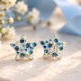 Cercei handmade cu surub forma Stea / Steluta / Star  Argint 925