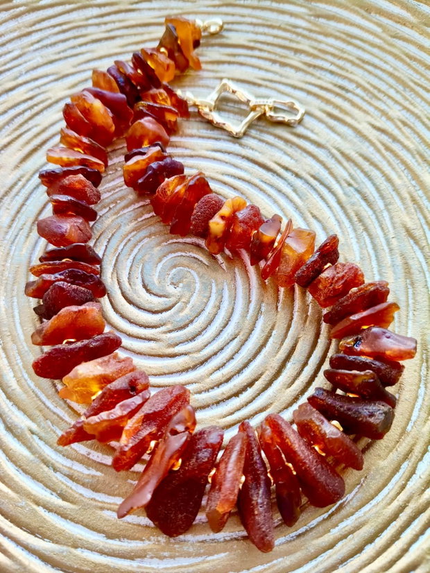 Colier CHOKER chihlimbar maroniu