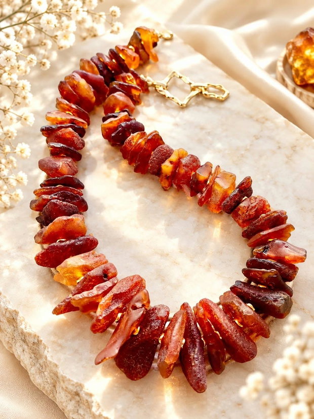 Colier CHOKER chihlimbar maroniu