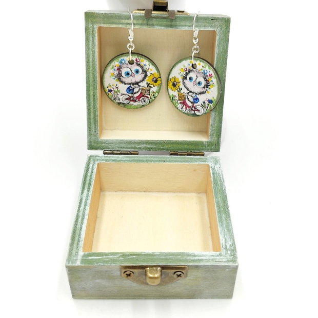 Set handmade "Bufnita pe bicicleta", 4709