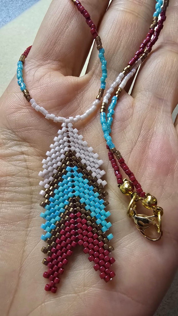 Set de bijuterii handmade Bohemian Chevron Miyuki Delica