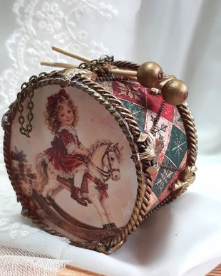Decoratiune toba pentru bradul de Craciun - Craciunul de altadata