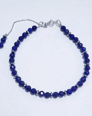 Bratara argint 925 cu lapis lazuli si hematit