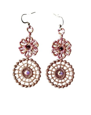Cercei Elegance Cupru Roz