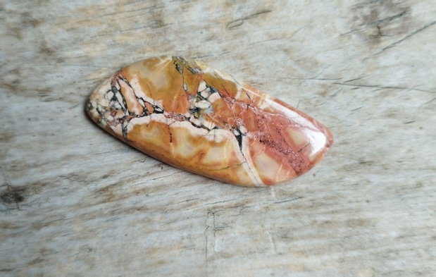 Cabochon jasp, 49x22x5 mm