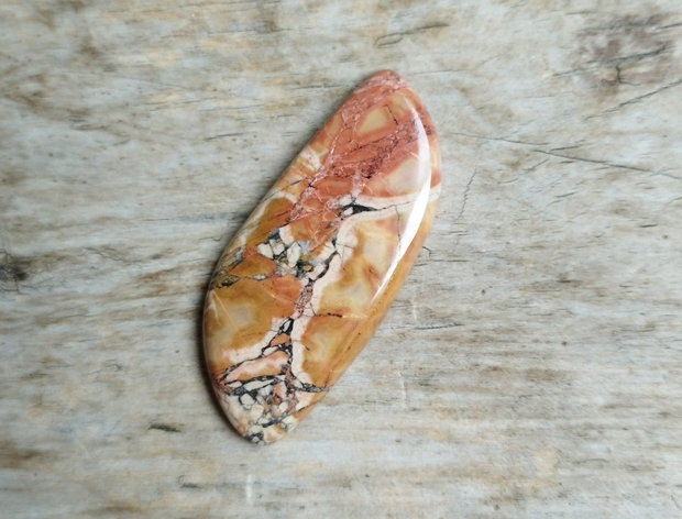 Cabochon jasp, 49x22x5 mm