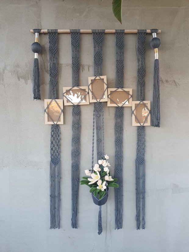 Panou foto macrame boho- 5 fotografii