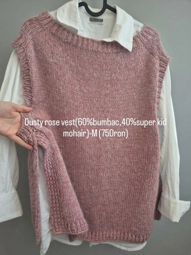 Dusty rose vest