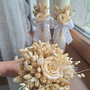 Set nunta / Lumânări nunta + buchet mireasa