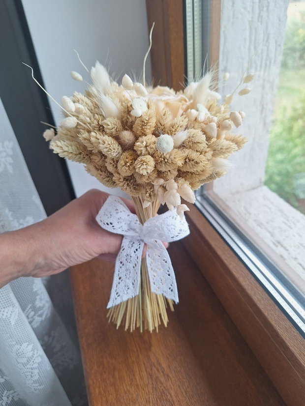 Set nunta / Lumânări nunta + buchet mireasa