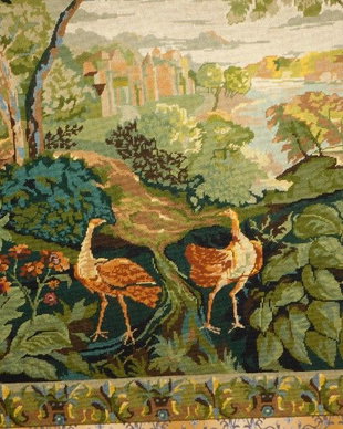 Goblen vintage tip tapiserie,  foarte mare , 160 x 130  cm,  spectaculos