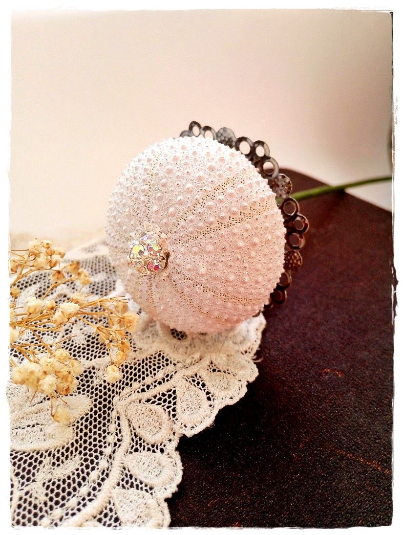 Accesorii buchet de mireasă din arici de mare naturali, decorațiuni handmade personalizate