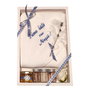 Set prima baita cu nasii dupa botez pentru baietel, traditional albastru, cu prosop brodat si accesorii, Denikos NK92
