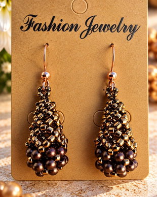 Cercei teardrop bronze