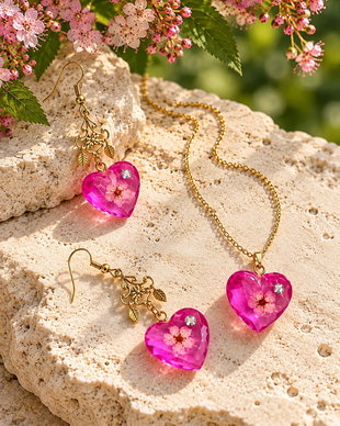 Set bijuterii inimioare  02597