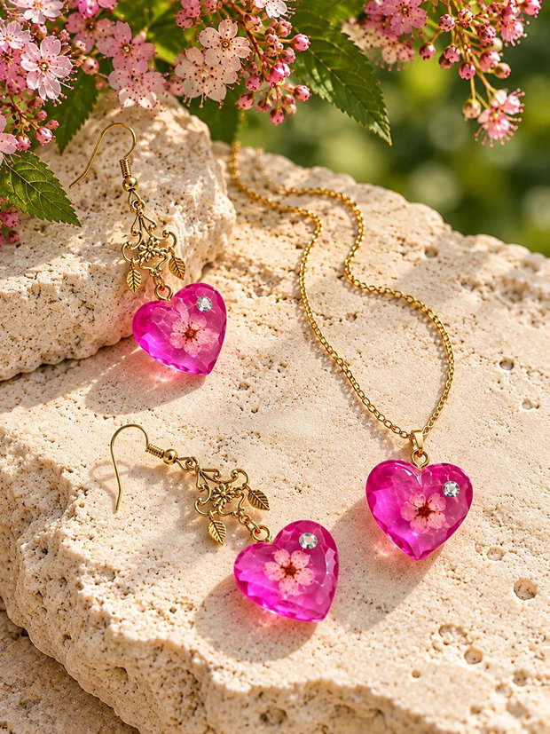 Set bijuterii inimioare  02597