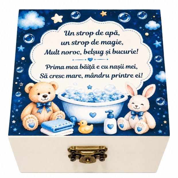 Set ingrediente pentru prima baita, set mirodenii pentru baita de a doua zi cu nasii, culoare bleumarine