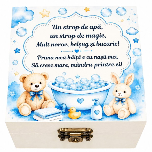 Set ingrediente pentru prima baita, set mirodenii pentru baita de a doua zi cu nasii, culoare bleu