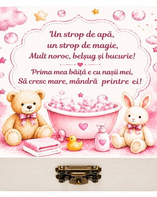 Set ingrediente pentru prima baita, set mirodenii pentru baita dupa botez cu nasii, culoare roz