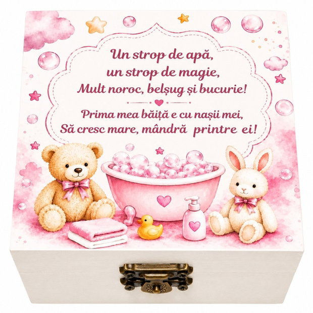 Set ingrediente pentru prima baita, set mirodenii pentru baita dupa botez cu nasii, culoare roz