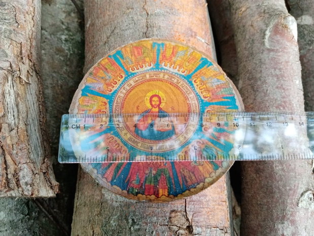 Lemn cu coajă-icoană Pantocrator