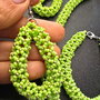 Set de bijuterii handmade Lime Glow  Verde și Auriu