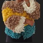 Cardigan handmade multicolor cu bucle, efect de blană de oaie  unicat
