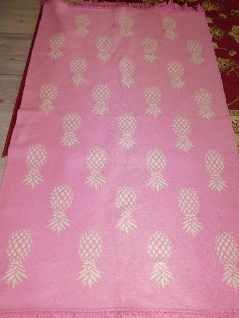 Covor cu 2 fete, bumbac cu poliester 115 x 195 cm lungime