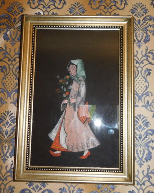 Tablou  interbelic  1929 - 1930 ,  Cadrilater,   tablou in ulei si   tempera