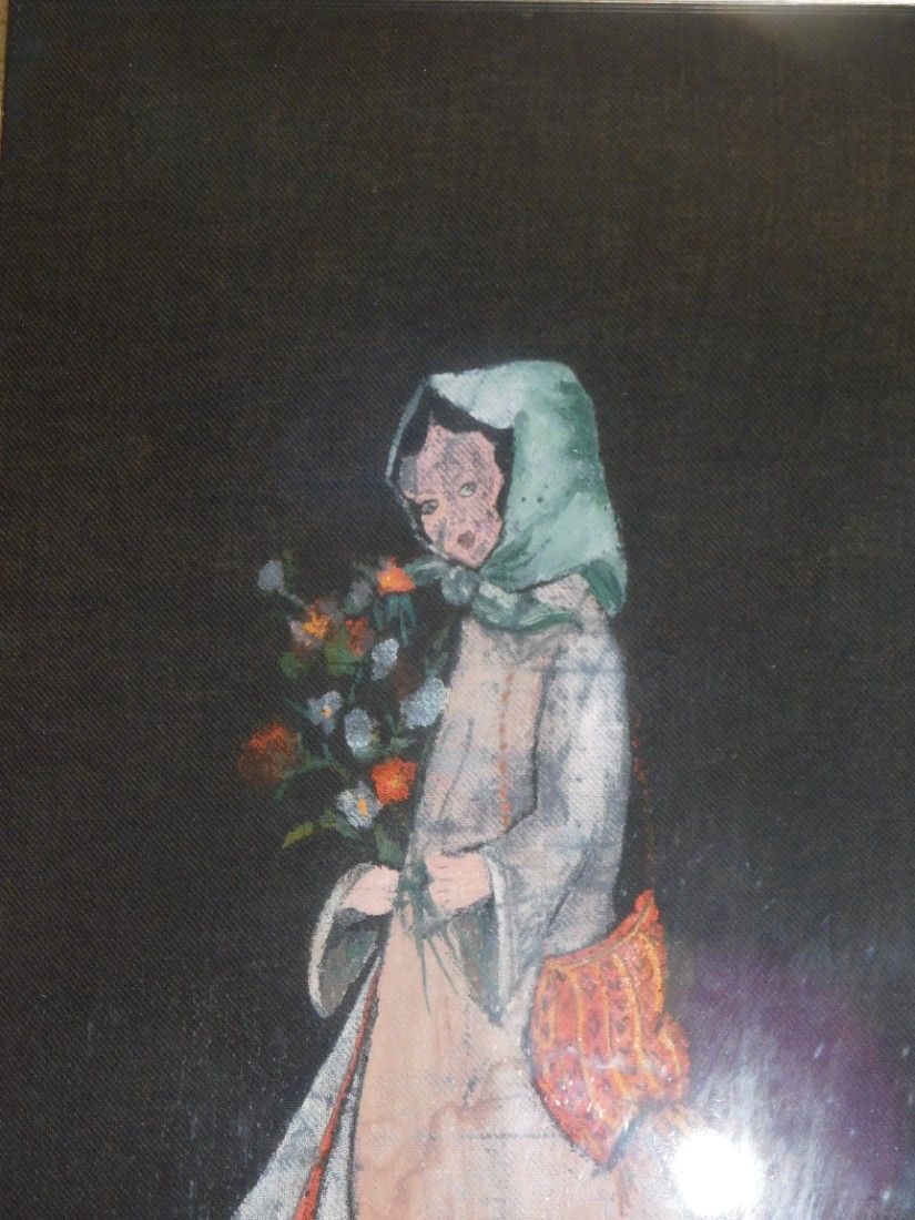 Tablou interbelic 1929 - 1930 , Cadrilater, tablou in ulei si tempera