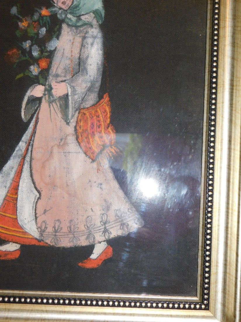 Tablou interbelic 1929 - 1930 , Cadrilater, tablou in ulei si tempera
