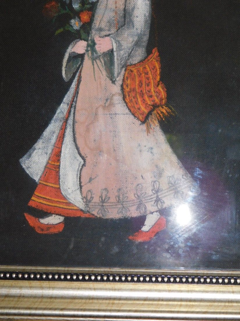 Tablou interbelic 1929 - 1930 , Cadrilater, tablou in ulei si tempera