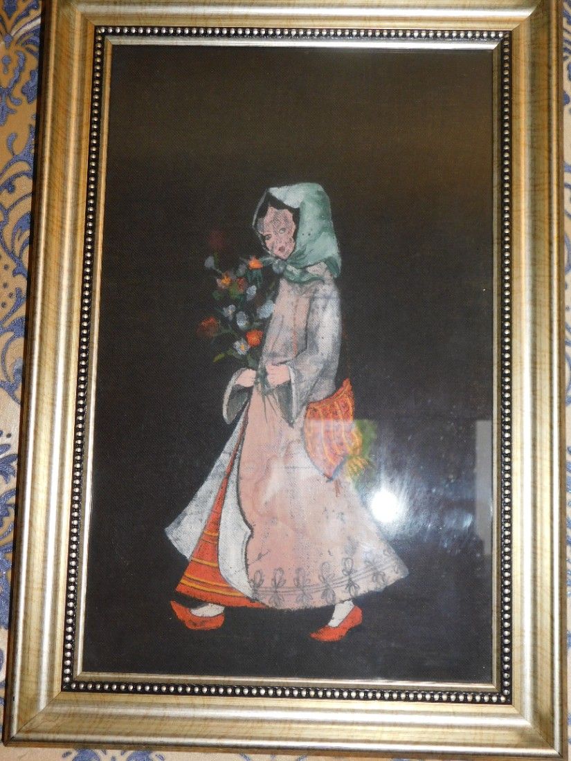 Tablou interbelic 1929 - 1930 , Cadrilater, tablou in ulei si tempera