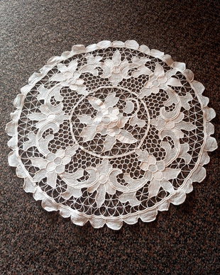 mileu alb dantela de bumbac  , 42 cm