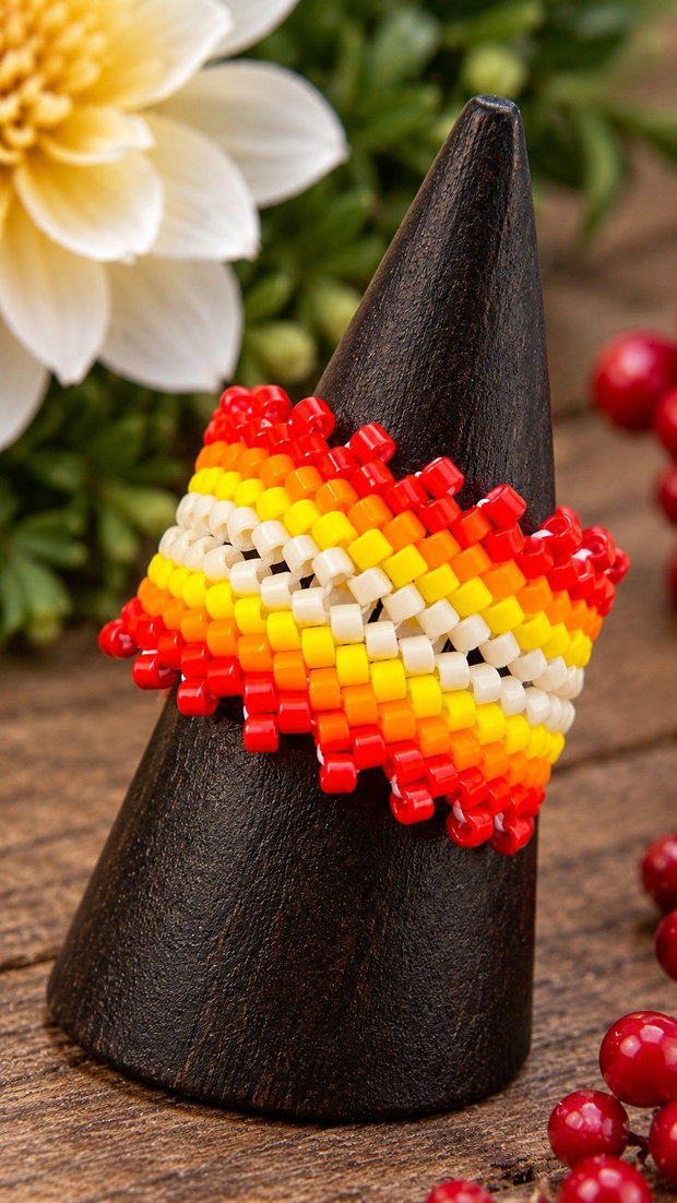 Inele Handmade Color Gradient  Miyuki Delica