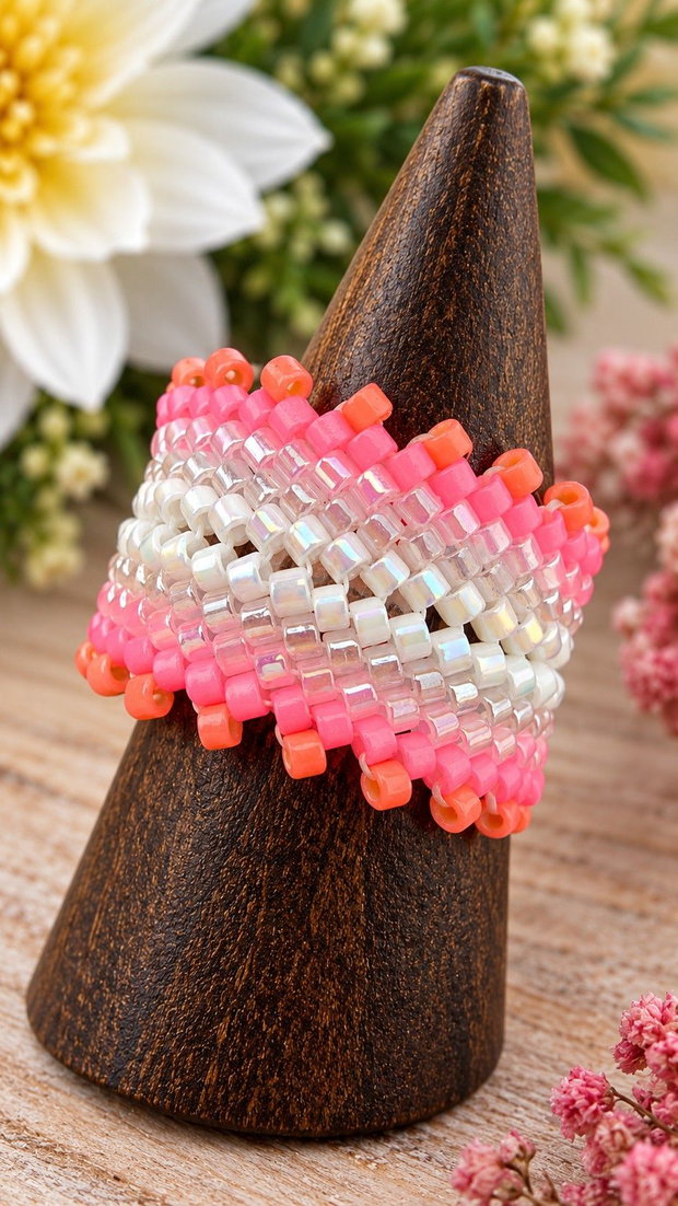 Inele Handmade Color Gradient  Miyuki Delica